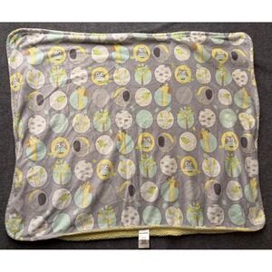 Garanimals Baby Blanket Gray Yellow Owl Giraffe Elephant Popcorn Sherpa GM45716N